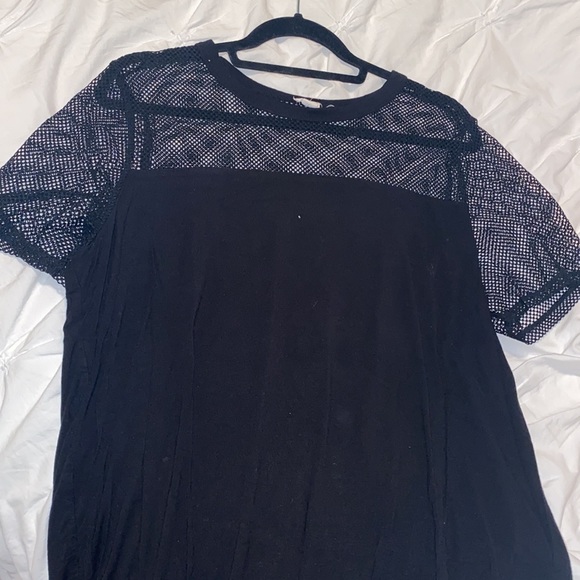 Garage Black t shirt with mesh detail - Picture 2 of 3